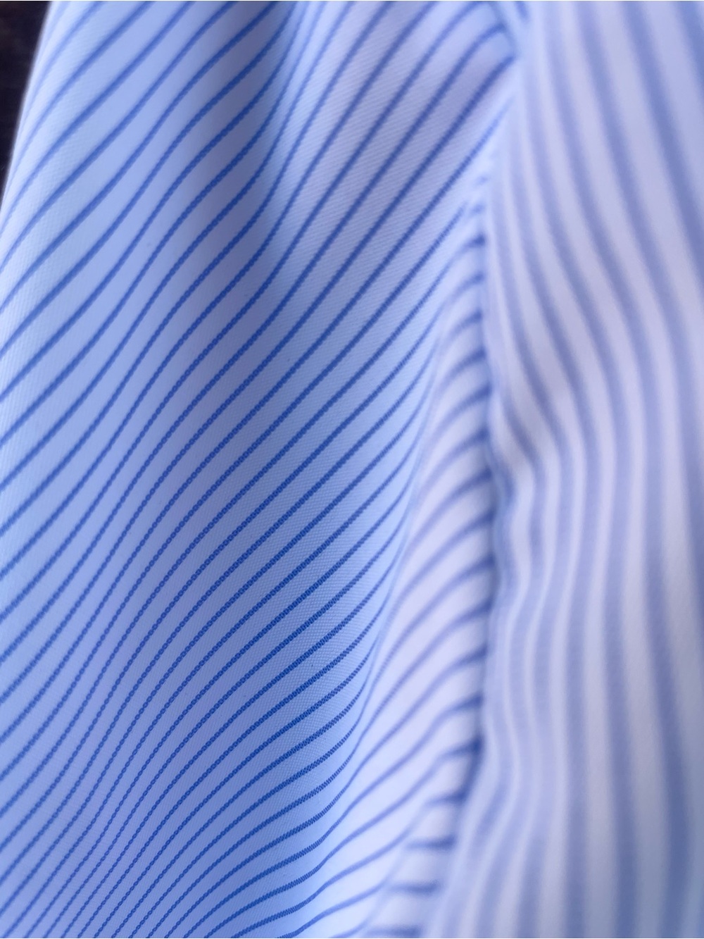 Zara Light Blue Striped Wrap Top with Tie - Picture 5 of 5
